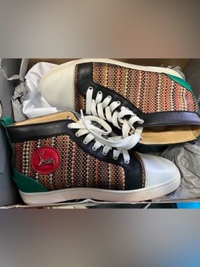 Christian Louboutin Beige Leather Sneaker Interior